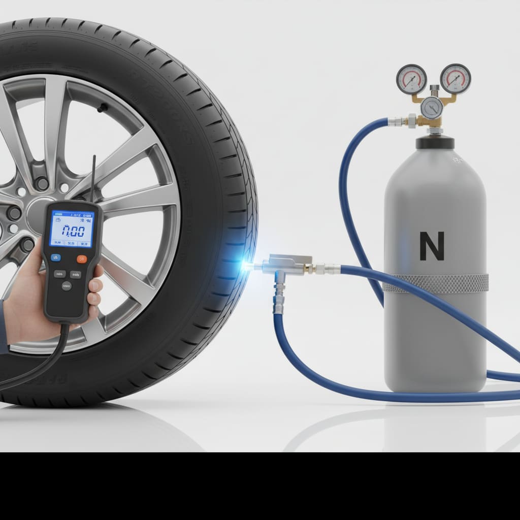 TPMS diagnostic tool and nitrogen setup